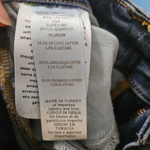 Good American Good Legs skinny jeans Sz 29 Blue 609 - Picture 7 of 9